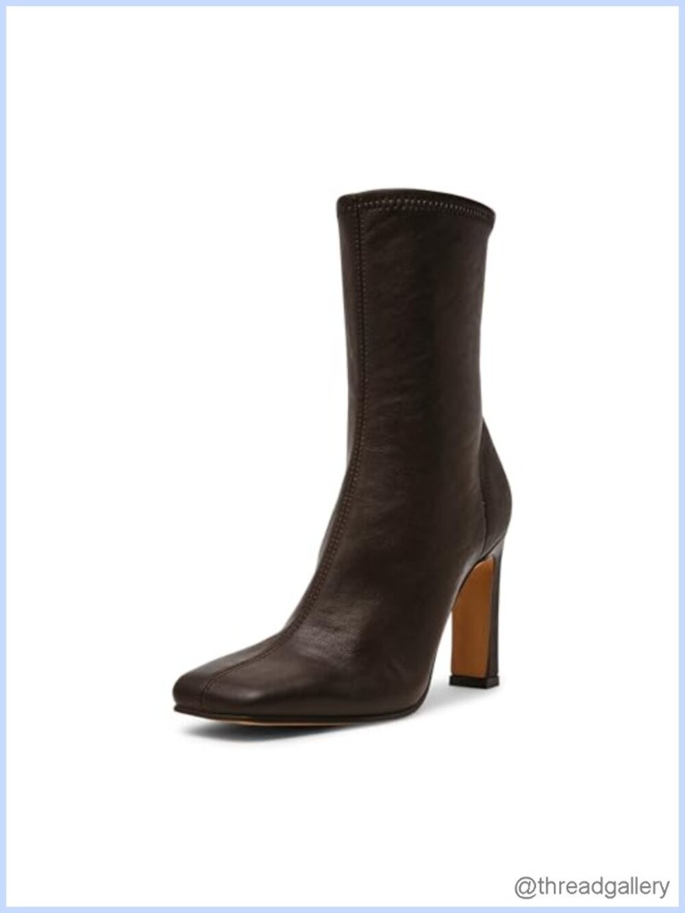 Khelan Mid Calf Boot Block Heel Calf High